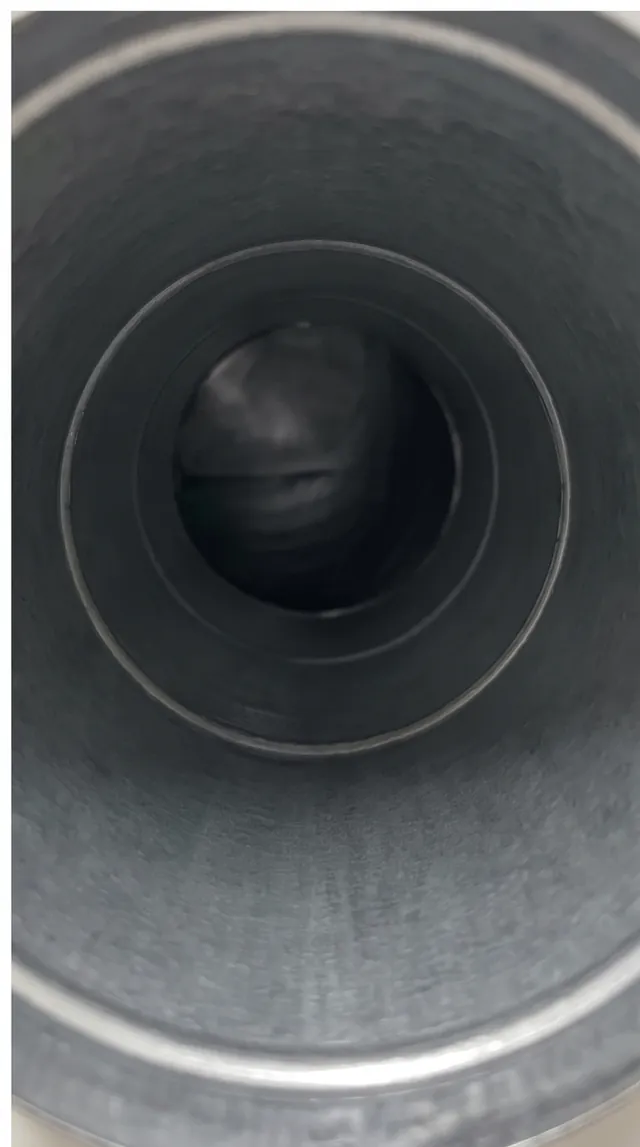 The same dryer vent pipe clean and clear after professional cleaning
