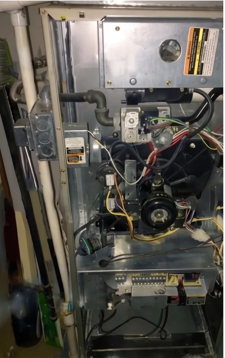 Furnace interior clean after professional furnace cleaning